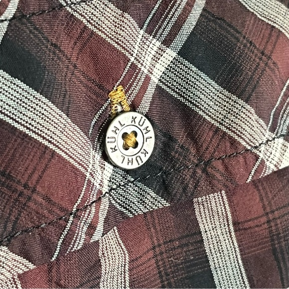 KUHL Plaid Short Sleeved Button Down Shirt size XL - Picture 6 of 10